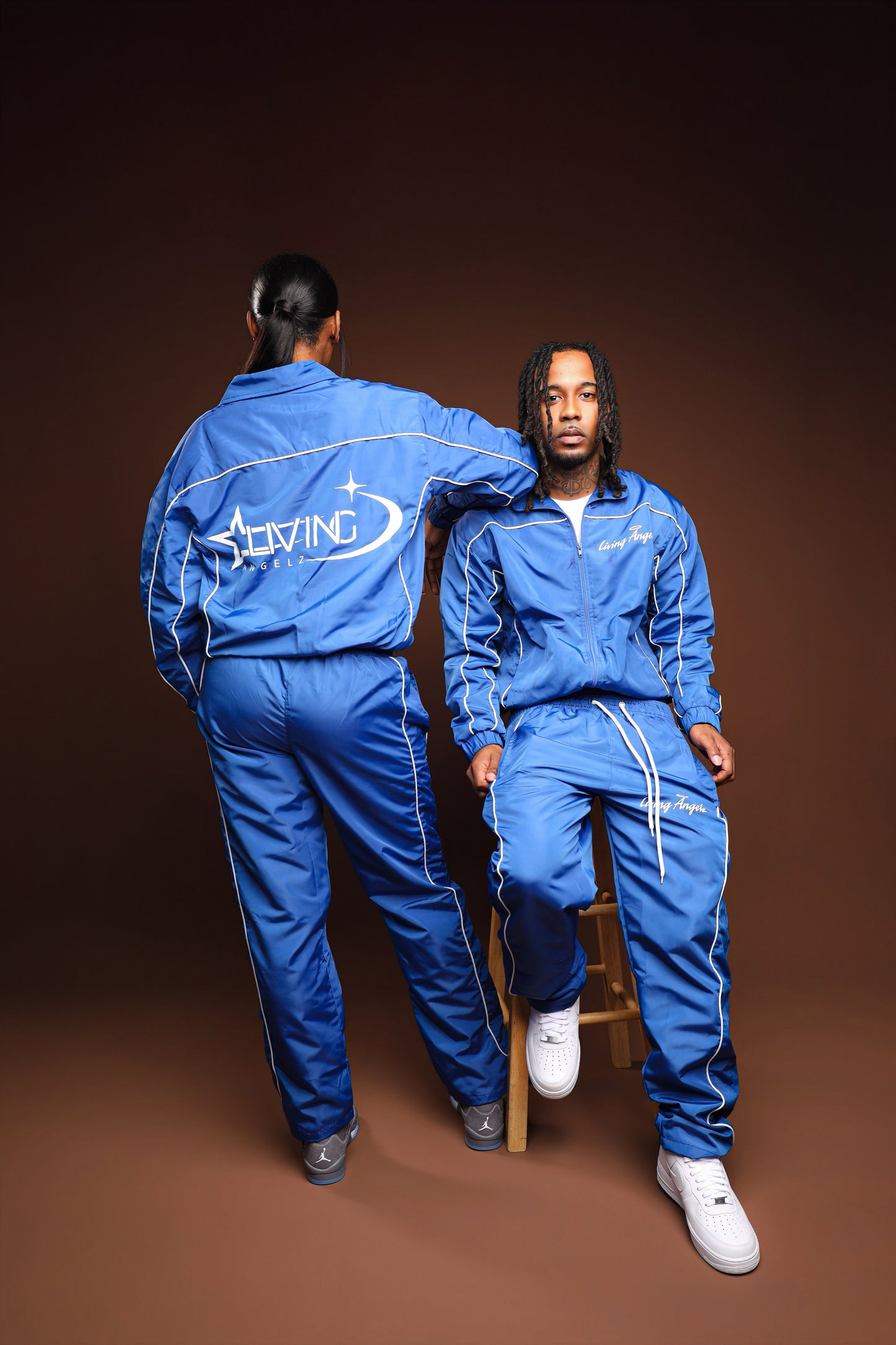 Blue Windbreaker Set