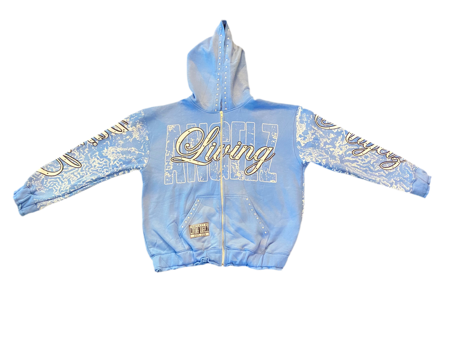 "Living Angelz" Blue Zip Up