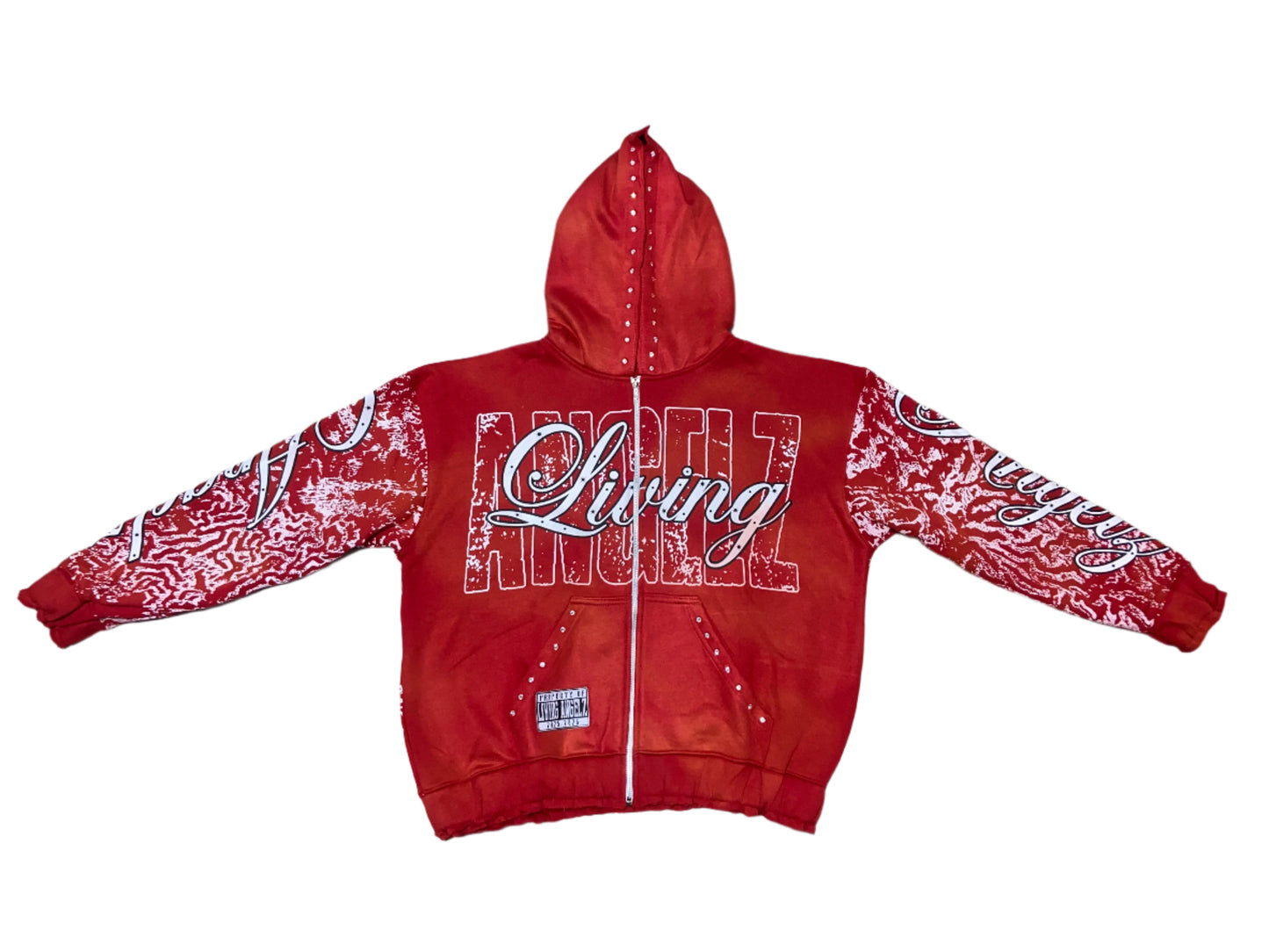 "Living Angelz" Red Zip Up