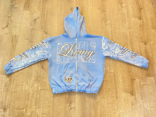 "Living Angelz" Blue Zip Up