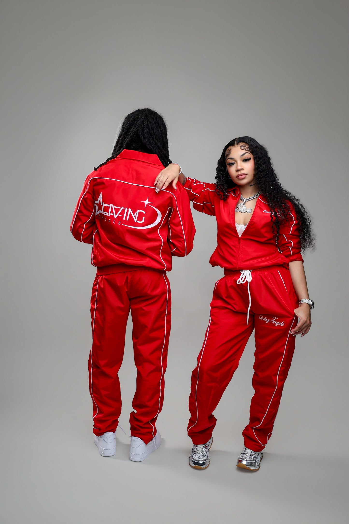 Red Windbreaker Set