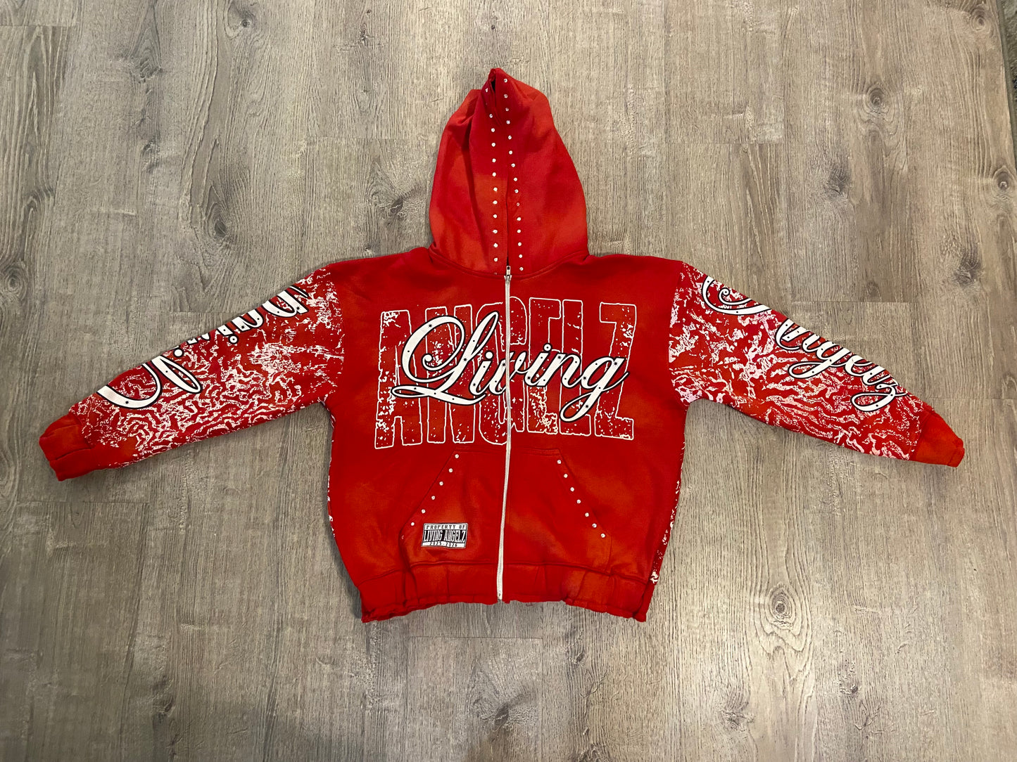 "Living Angelz" Red Zip Up