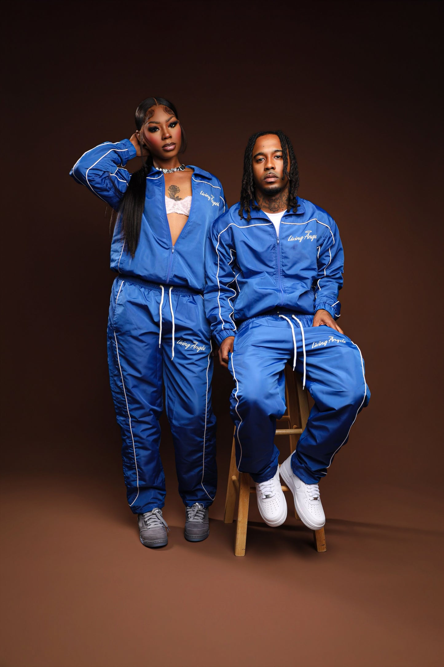 Blue Windbreaker Set