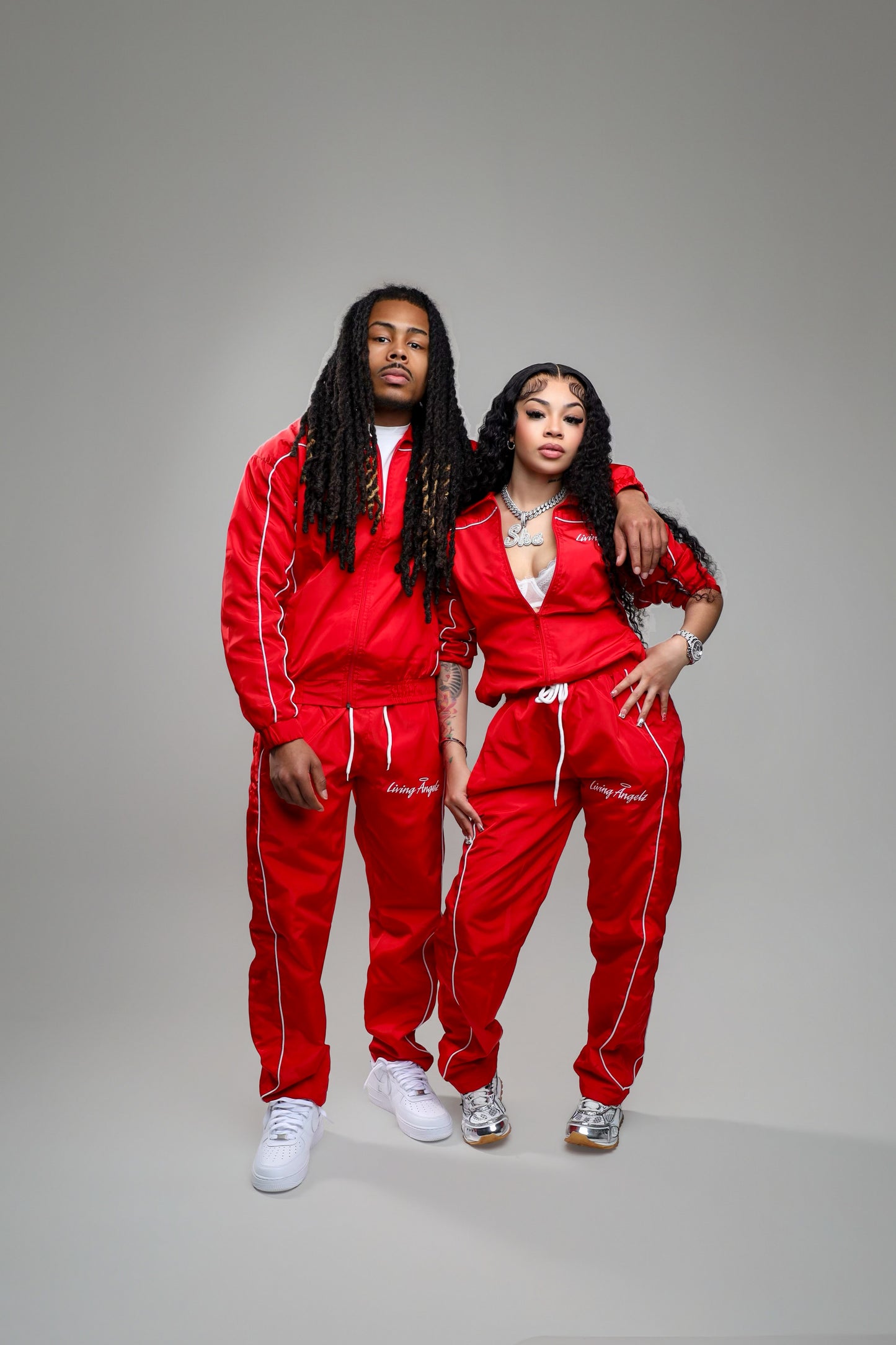 Red Windbreaker Set