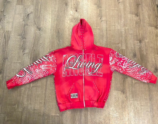 "Living Angelz" Pink Zip Up